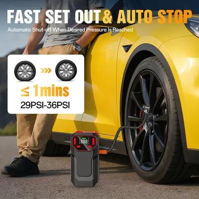 Multifunctional Car Jump Starter with Air Compressor