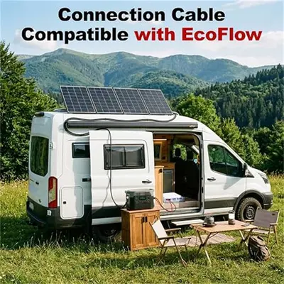 EcoFlow XT150 uyumlu uzatma kablosu 8AWG 0,5 m / 1 m ek batarya kablosu