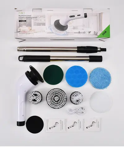 9-in-1 Adjustable Electric Cleaning Brush for Bathroom and Glass - 7