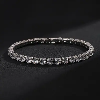 Full Zircon Tennis Couple Bracelet for Men and Women, Colourful Jewellery