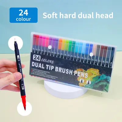 Doppelspitzige Aquarellstifte mit weicher Spitze, waschbare Kinderstifte, mehrere Größen - 8