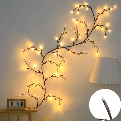 LED Fairy String Lights with Shapeable Rattan, Leaf, Butterfly and Flower Decor - 7