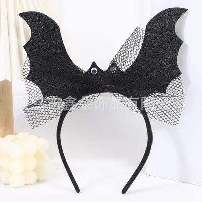 Halloween Sequin Realistic Bat Headband for Women Party Hair Accessory
