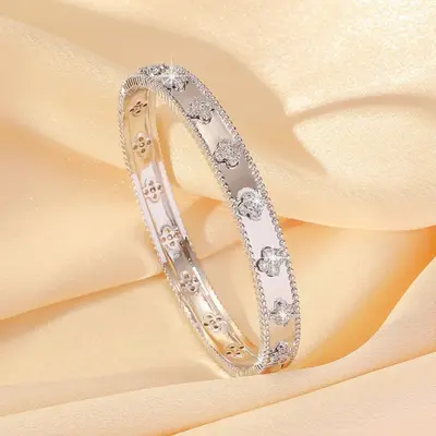 Kaleidoskop-Armband Damen, Blüte, vollständig mit Strass - 8