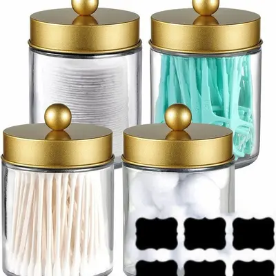 Glass bottle bathroom storage set - 5