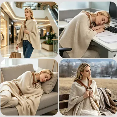 Graphene Heated Blanket USB Electric Office Blanket Washable