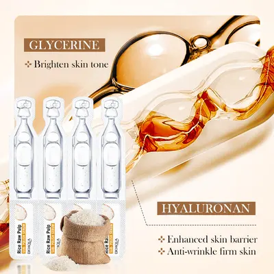 BIOAOUA Pirinç Özlü Hiyalüronik Asit Tek Kullanımlık Nemlendirici Serum