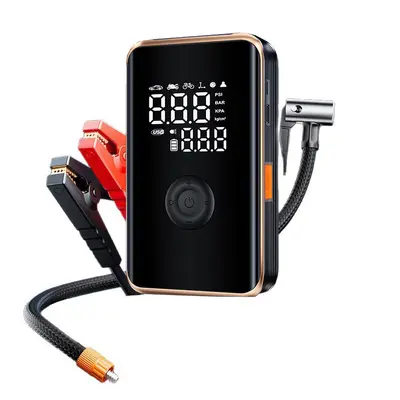 Araba acil çalıştırma güç kaynağı 12V araba hava pompası taşınabilir kablosuz lastik otomatik şişirme hepsi bir arada makine - 6
