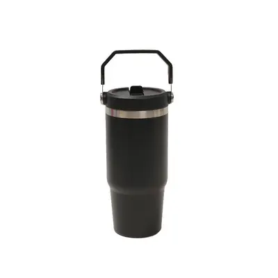 20 oz paslanmaz çelik vakumlu termos bardak, kulplu, 304 çelik - 7