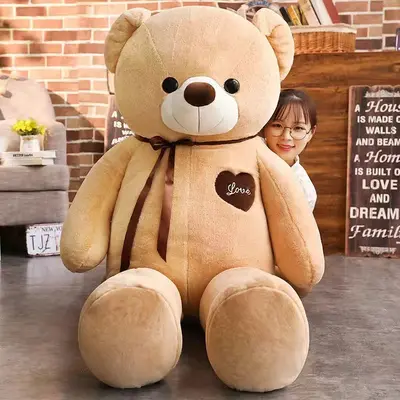 Büyük boy oyuncak ayı peluş oyuncak bebek uyku yastığı yatak panda bebek kucaklama ayı kız - 8