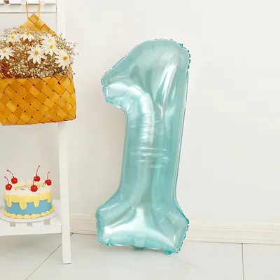 32 inç Mavi Kristal Jöle Sayı Balonu Doğum Günü Partisi
