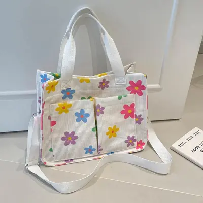 Large Capacity Women's Tote Bag Single Shoulder Retro Casual Style