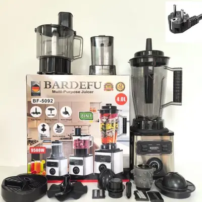 8-in-1 Standmixer mit großem Behälter, Edelstahl-Hochleistungsmixer, gewerblicher Multifunktions-Mixer, Saftpresse 8in1 - 12