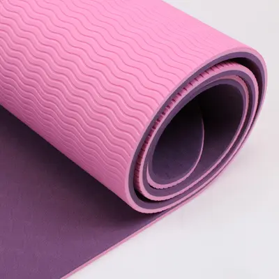 Çift Renkli TPE Yoga Matı, 6 mm, 80 cm Geniş, Kaymaz - 3