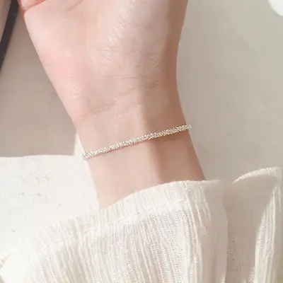 925 Silver Bracelet Women, Adjustable, Minimalist - 7