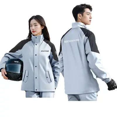İki parçalı bisiklet yağmurluğu, 20mm polyester taffeta