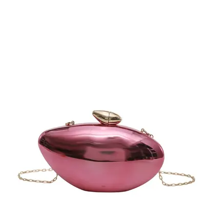 Französische Eierbox-Clutch aus Acryl, glänzend - 10