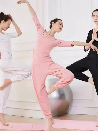 Kadın Modal Yoga Takımı, Hava Yogası ve Koşu İçin, Başlangıç Seviyesi
