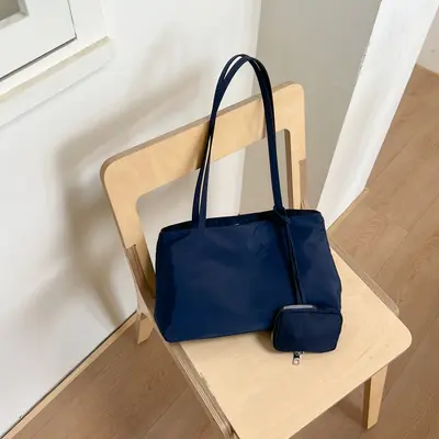 Elegante kleine Damen-Schultertasche im koreanischen Stil, einfarbig - 9