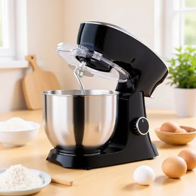 Food mixer 6.5-8 L, aluminum housing, silent DC motor - 3