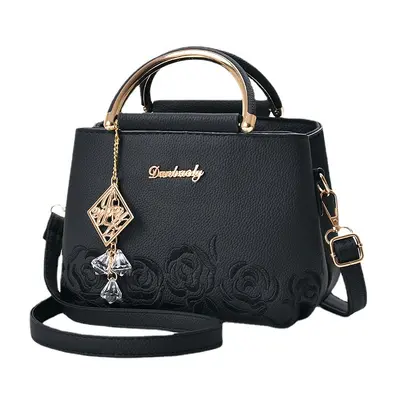 Women's Embroidered Small Handbag, Solid Colour, 2026 Model - 6