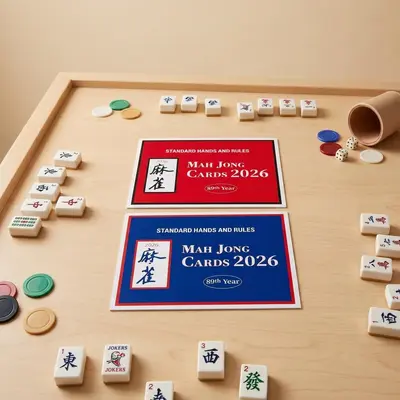 跨境2026Mahjong Cards美国麻将说明书规则计分规则卡亚马逊爆款