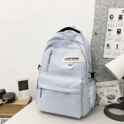 Minimalist Unisex School Backpack College Style Korean Design - 8
