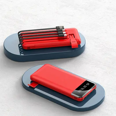 Sınır ötesi toptan hediyelik eşyalar, dahili kablolu güç bankası 20000mAh büyük kapasiteli kullanışlı taşınabilir güç kaynağı özelleştirilmiş LOGO - 9
