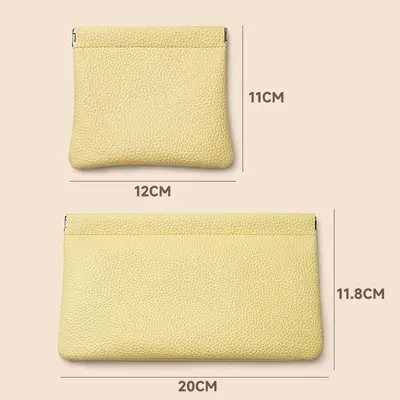 Nakit Para Cüzdanı Limon Derisi Dokulu Minimalist Klips Bozuk Para Cüzdanı Büyük Boy Uzun Taşınabilir Saklama Çantası Erkek Kadın Küçük Para Cüzdanı - 12
