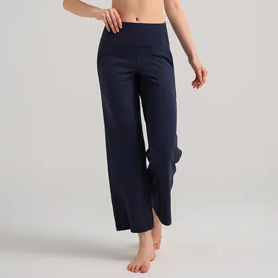 Damen Weitbein-Yogahose, hohe Taille, schnelltrocknend, 28" - 9