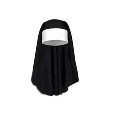 Halloween Nun Costume, Cross Print, Black and White Uniform - 12