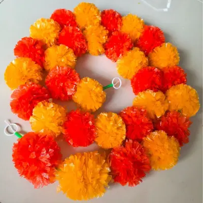 Artificial Marigold Flower Garland, Halloween and Day of the Dead Decoration - 13