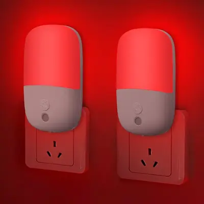 Plug-In Stepless Dimming LED Night Light, 670nm Red Light Therapy