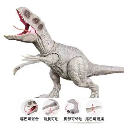 Simulation Dinosaur Toy, Tyrannosaurus Rex and Spinosaurus Model with Movable Joints and S