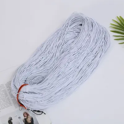 Black and White Latex Round Elastic Cord, 0.8–3.0 mm - 8