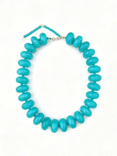 Acrylic Colorful Gradient Beaded Necklace, Casual Fashion Accessory - 7