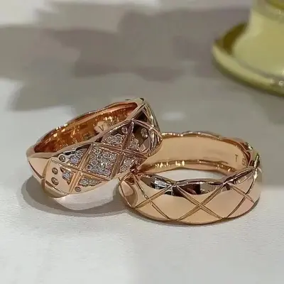 Xiaoxiang Coco Ring, 18K plattiert, CNC graviert - 5