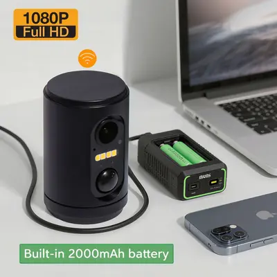WiFi güvenlik kamerası, ultra geniş açı, 2MP, pil destekli
