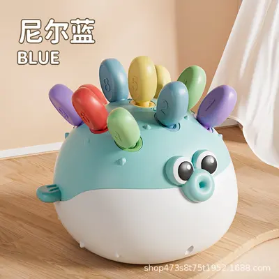 Pufferfish Plug-In Toy for Ages 1-3, Fine Motor and Color Matching - 7