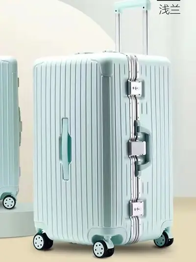 30 inch aluminum frame trolley suitcase with customs lock, 3/7 split - 6