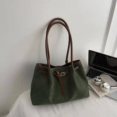 Leopar Desenli Kadın Tote Çanta, Koltuk Altı Model, Büyük Hacim - 8