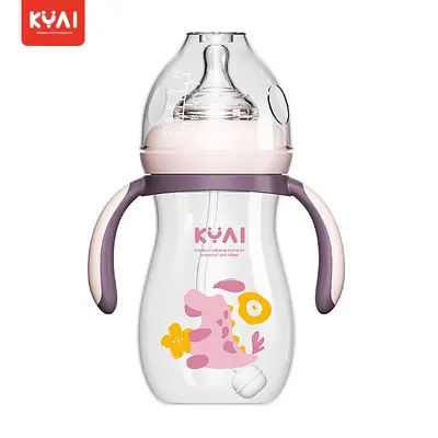 PP Baby Milk Bottle, Anti-Colic, Wide Neck, Large Capacity, 5 cm, Ages 1-3