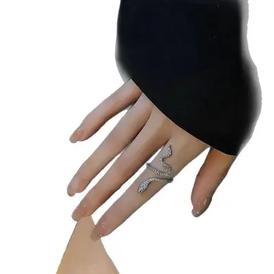 Schlangen-förmiger verstellbarer Ring für Damen, minimalistisches Design