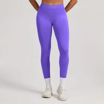 Quick-Dry Matte Ribbed Running Tights, Seamless Women's Yoga Leggings - 7