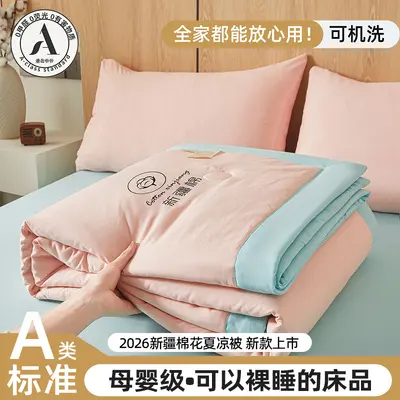 Class A Mother and Baby Grade Summer Cooling Quilt Xinjiang Cotton Summer Quilt Air Conditioning Quilt Core Summer Children's Thin Quilt Single Person Machine Washable - 12