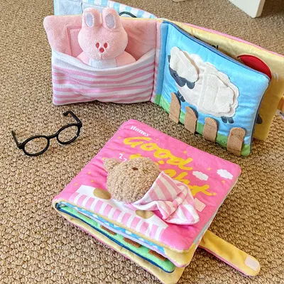 Plush Dog Treat Hiding Book Toy with Squeaker - 3
