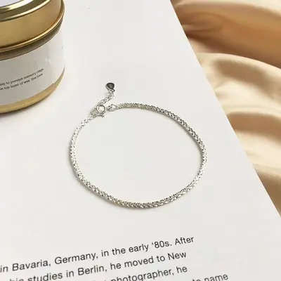 S925 silver baby bracelet women breathable Korean style - 3