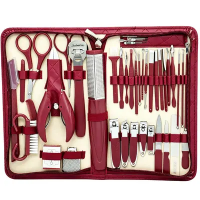 42-piece stainless steel nail and foot care set