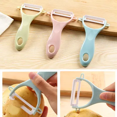 Ceramic vegetable and fruit peeler knife