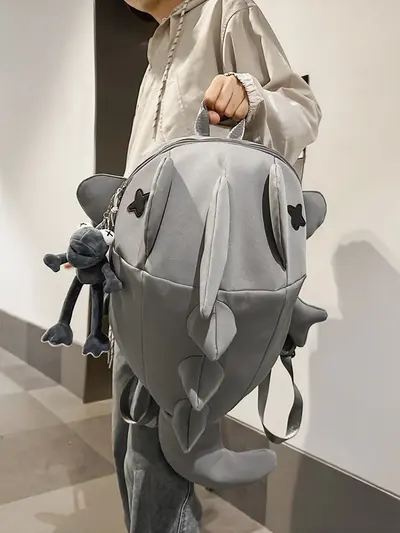 Creative Dinosaur Shark Monster Backpack, Cartoon School Bag - 4